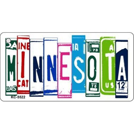 SMART BLONDE Minnesota License Plate Tag Art Metal Novelty Aluminum Key Chain KC-5522